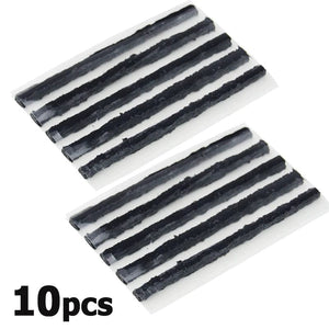 Planet Gates 20PCS black 3.5mm Tubeless Tire Repair Strips Car Motorcycle Bike Tyre Puncture Repairing Plug Seal Tools Rubber Strip Tires Repair Tool