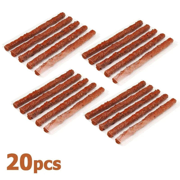 Planet Gates 20PCS black 3.5mm Tubeless Tire Repair Strips Car Motorcycle Bike Tyre Puncture Repairing Plug Seal Tools Rubber Strip Tires Repair Tool