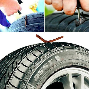Planet Gates 20PCS black 3.5mm Tubeless Tire Repair Strips Car Motorcycle Bike Tyre Puncture Repairing Plug Seal Tools Rubber Strip Tires Repair Tool