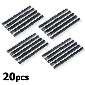 Planet Gates 20PCS black 3.5mm Tubeless Tire Repair Strips Car Motorcycle Bike Tyre Puncture Repairing Plug Seal Tools Rubber Strip Tires Repair Tool