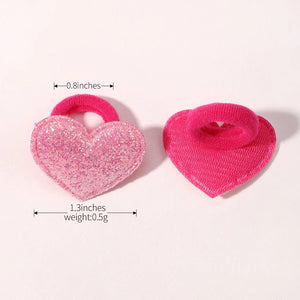 Planet Gates 20pcs Kids Elastic Hair Bands Girls Plush Ball Rubber Band For Children Sweets Scrunchie Hair Ties Clip Baby Hair Accessories