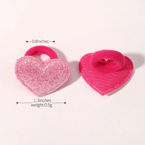 Planet Gates 20pcs Kids Elastic Hair Bands Girls Plush Ball Rubber Band For Children Sweets Scrunchie Hair Ties Clip Baby Hair Accessories