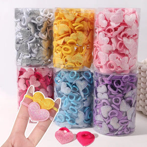 Planet Gates 20pcs Kids Elastic Hair Bands Girls Plush Ball Rubber Band For Children Sweets Scrunchie Hair Ties Clip Baby Hair Accessories