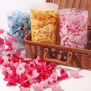 Planet Gates 20pcs Kids Elastic Hair Bands Girls Plush Ball Rubber Band For Children Sweets Scrunchie Hair Ties Clip Baby Hair Accessories