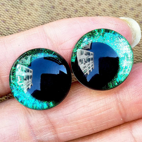 Planet Gates 20pcs/lot 3D Glitter Safety Eyes For Toys Amigurumi Trapezoidal Knitted Cuddly Felt Plush Toy Red Eye Big Large Size 16/20/25mm