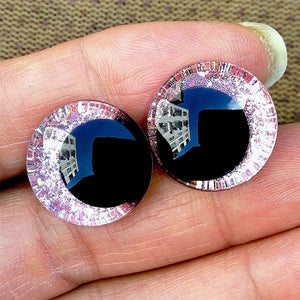 Planet Gates 20pcs/lot 3D Glitter Safety Eyes For Toys Amigurumi Trapezoidal Knitted Cuddly Felt Plush Toy Red Eye Big Large Size 16/20/25mm