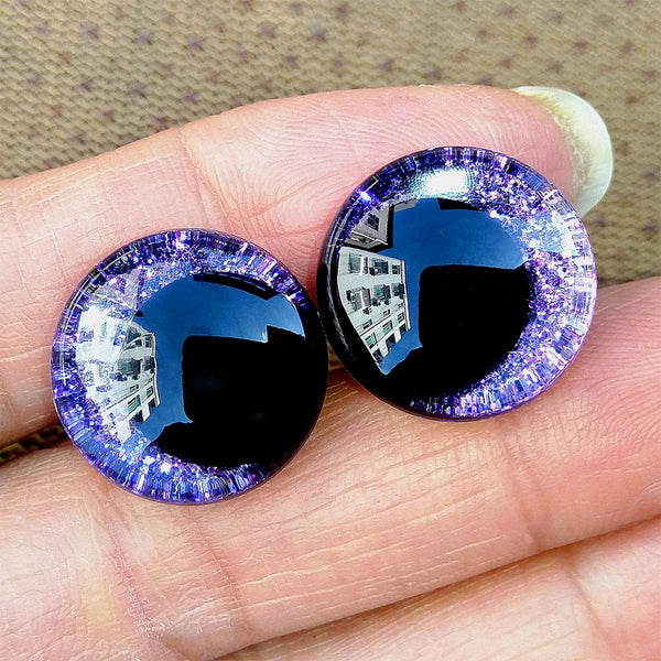 Planet Gates 20pcs/lot 3D Glitter Safety Eyes For Toys Amigurumi Trapezoidal Knitted Cuddly Felt Plush Toy Red Eye Big Large Size 16/20/25mm