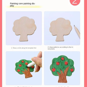 Planet Gates 20pcs Montessori Kids Drawing Toys Wooden DIY Painting Template Stencils Learning Educational Toys for Children Wooden Toy Gift