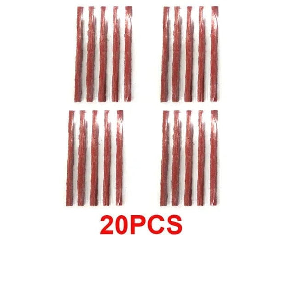 Planet Gates 20pcs Rubber Strips Car Tire Repair Tool Tyre Puncture Plug Tools Tire Repair Kit Studding Tool Set Auto Bike Tubeless Tire