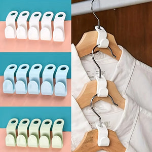 Planet Gates 20pcs/set Plastic Clothes Hanger Connector Hooks, Durable Heavy Duty Hooks For Clothes, Household Space Saver For Clothes Organization Of Closet, Wardrobe, Home, Dorm, Back To College Essential