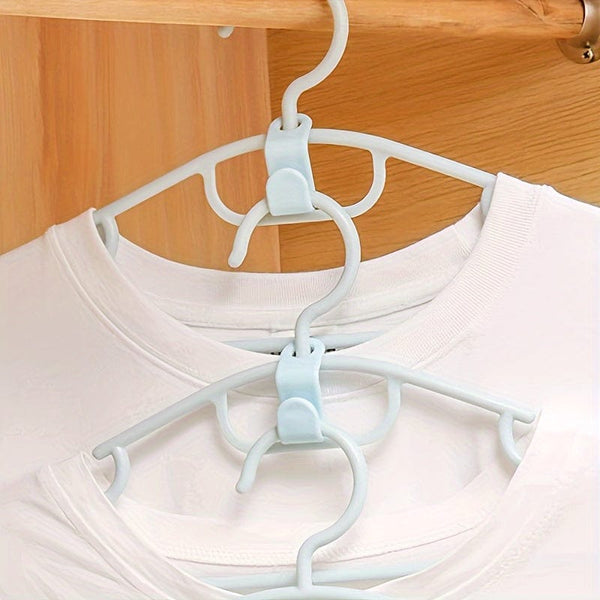 Planet Gates 20pcs/set Plastic Clothes Hanger Connector Hooks, Durable Heavy Duty Hooks For Clothes, Household Space Saver For Clothes Organization Of Closet, Wardrobe, Home, Dorm, Back To College Essential