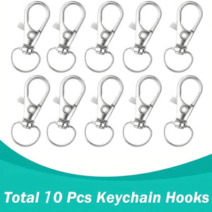 Planet Gates 20PCS Swivel Clasps Lanyard Snap Hooks with Key Rings Key Chain Clip Hooks Lobster Claw Clasps for Keychains Jewelry DIY Crafts
