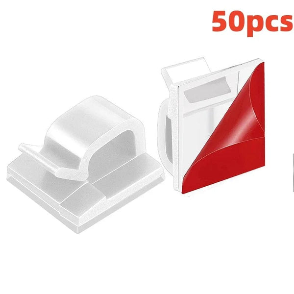 Planet Gates 20PCS-Transparent 10/50PCS Cable Management Clip Guiding Line Wire Arrangement Protector Fixations Cord Holder Clearance WINDER Clips Attache Home