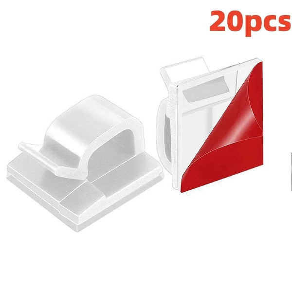 Planet Gates 20PCS-Transparent 10/50PCS Cable Management Clip Guiding Line Wire Arrangement Protector Fixations Cord Holder Clearance WINDER Clips Attache Home