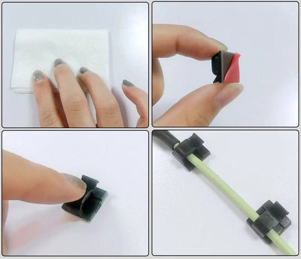 Planet Gates 20PCS-Transparent 10/50PCS Cable Management Clip Guiding Line Wire Arrangement Protector Fixations Cord Holder Clearance WINDER Clips Attache Home