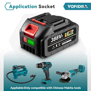 Planet Gates 20V Rechargeable Lithium Battery EU Plug.388VF 15000mAh.928VF 22500mAh.Battery Capacity Indicator.for Chainsaw Electric Drill