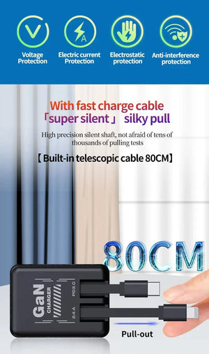 Planet Gates 20W GaN Fast Charging USB C Charger Super Charge Adapter Multi-protocol Compatibility Charger For Huawei iPhone Samsung New