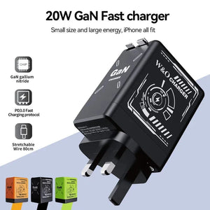 Planet Gates 20W GaN Fast Charging USB C Charger Super Charge Adapter Multi-protocol Compatibility Charger For Huawei iPhone Samsung New