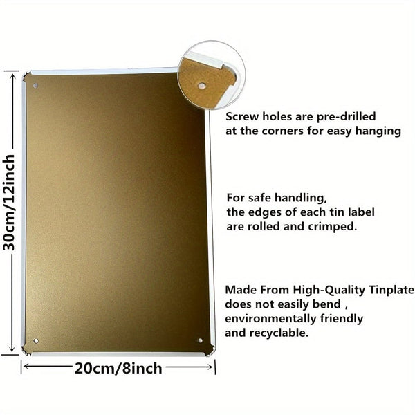 Planet Gates 20x30cm/8x12in Shell Metal Tin Sign, Retro Garage Signs For Men Wall Decorations Old Car Shop Posters Oil And Gas Station Sign Man Cave Decor, 20.32×30.48 Cm