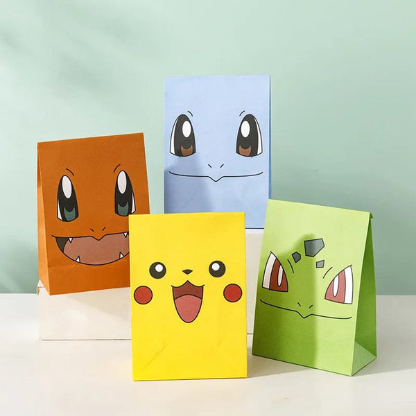 Planet Gates 21 15 8cm / 12pcs 12Pcs/Set New Pokemon Pikachu Party Supplies Gift Bag flat pocket Children Cartoon Theme Happy Birthday Candy Bag Toys Supplies