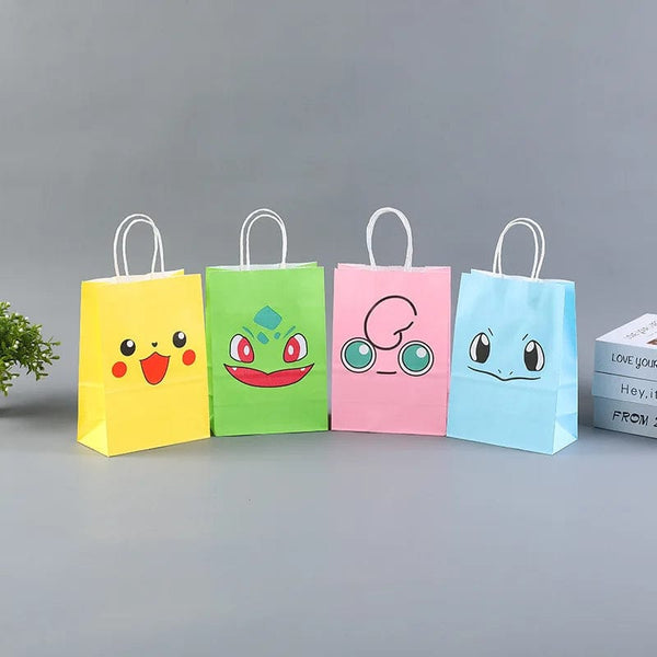 Planet Gates 21 15 8cm / 12pcs 12Pcs/Set New Pokemon Pikachu Party Supplies Gift Bag flat pocket Children Cartoon Theme Happy Birthday Candy Bag Toys Supplies