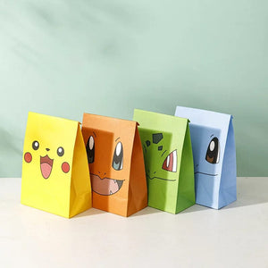 Planet Gates 21 15 8cm / 12pcs 12Pcs/Set New Pokemon Pikachu Party Supplies Gift Bag flat pocket Children Cartoon Theme Happy Birthday Candy Bag Toys Supplies