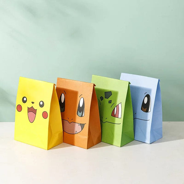 Planet Gates 21 15 8cm / 12pcs 12Pcs/Set New Pokemon Pikachu Party Supplies Gift Bag flat pocket Children Cartoon Theme Happy Birthday Candy Bag Toys Supplies