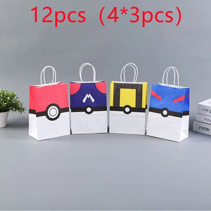 Planet Gates 21 15 8cm / 12pcs 12Pcs/Set New Pokemon Pikachu Party Supplies Gift Bag flat pocket Children Cartoon Theme Happy Birthday Candy Bag Toys Supplies