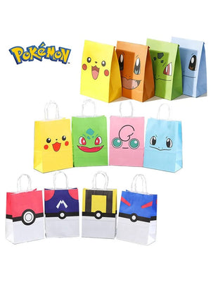 Planet Gates 21 15 8cm / 12pcs 12Pcs/Set New Pokemon Pikachu Party Supplies Gift Bag flat pocket Children Cartoon Theme Happy Birthday Candy Bag Toys Supplies