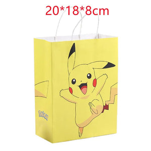 Planet Gates 21 15 8cm / 12pcs 12Pcs/Set New Pokemon Pikachu Party Supplies Gift Bag flat pocket Children Cartoon Theme Happy Birthday Candy Bag Toys Supplies