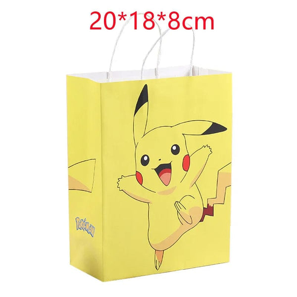 Planet Gates 21 15 8cm / 12pcs 12Pcs/Set New Pokemon Pikachu Party Supplies Gift Bag flat pocket Children Cartoon Theme Happy Birthday Candy Bag Toys Supplies