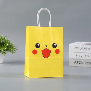 Planet Gates 21 15 8cm / 12pcs 12Pcs/Set New Pokemon Pikachu Party Supplies Gift Bag flat pocket Children Cartoon Theme Happy Birthday Candy Bag Toys Supplies