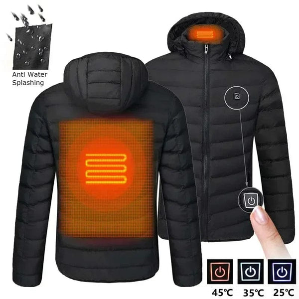 Planet Gates 21 Areas Heated Jacket Women's Warm Vest USB Men's Heating Jacket Heated Vests Coat Hunting Hiking Camping Autumn Winter Male