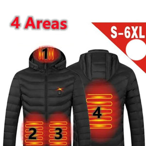 Planet Gates 21 Areas Heated Jacket Women's Warm Vest USB Men's Heating Jacket Heated Vests Coat Hunting Hiking Camping Autumn Winter Male
