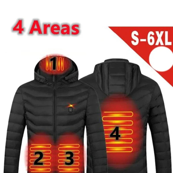 Planet Gates 21 Areas Heated Jacket Women's Warm Vest USB Men's Heating Jacket Heated Vests Coat Hunting Hiking Camping Autumn Winter Male