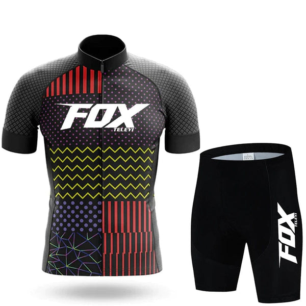 Planet Gates 21 / XXL 2024 fox teleyi Cycling Bib Shorts Men's MTB Bike Jersey Clothing Summer Complete Racing Bicycle Clothes Quick-Dry Sports Set