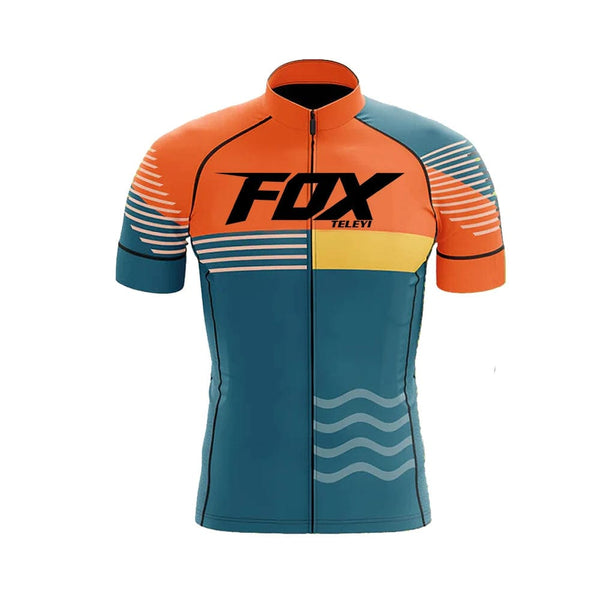 Planet Gates 21 / XXL 2024 fox teleyi Cycling Bib Shorts Men's MTB Bike Jersey Clothing Summer Complete Racing Bicycle Clothes Quick-Dry Sports Set