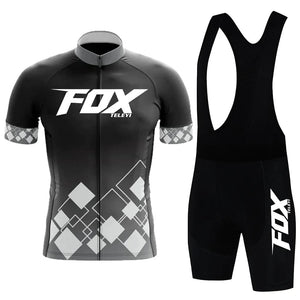 Planet Gates 21 / XXL 2024 fox teleyi Cycling Bib Shorts Men's MTB Bike Jersey Clothing Summer Complete Racing Bicycle Clothes Quick-Dry Sports Set
