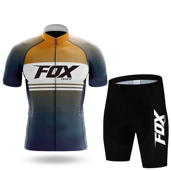 Planet Gates 21 / XXL 2024 fox teleyi Cycling Bib Shorts Men's MTB Bike Jersey Clothing Summer Complete Racing Bicycle Clothes Quick-Dry Sports Set