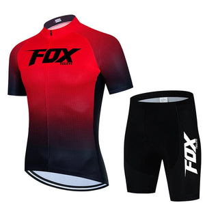 Planet Gates 21 / XXL 2024 fox teleyi Cycling Bib Shorts Men's MTB Bike Jersey Clothing Summer Complete Racing Bicycle Clothes Quick-Dry Sports Set
