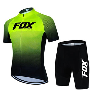 Planet Gates 21 / XXL 2024 fox teleyi Cycling Bib Shorts Men's MTB Bike Jersey Clothing Summer Complete Racing Bicycle Clothes Quick-Dry Sports Set