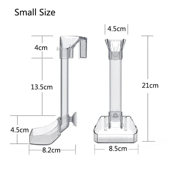 Planet Gates 21cm 1Set Acrylic Aquarium Feeder Tube Dish Transparent Fish Tank Shrimp Snail Shrimp Food Feeder Bowl Aquarium Feeding Accessories
