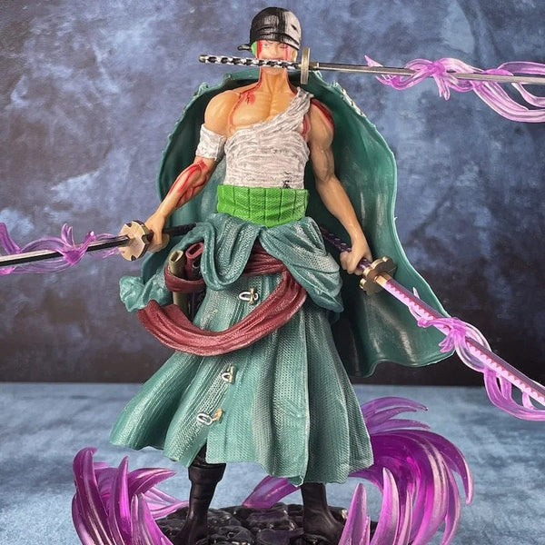 Planet Gates 21cm Zoro No box New One Piece Anime Figure Bath Blood Roronoa Zoro PVC 21cm Action Figure Collection Exquisite Model Birthday Gifts Figurine