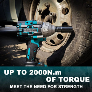 Planet Gates 21V Brushless Cordless Wrench Max 2000N.m Electric Impact Wrench Rechargable Power Tools For Makita 18v Battery(No Battery)