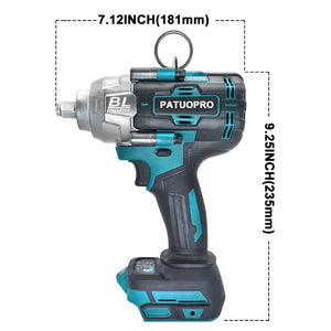 Planet Gates 21V Brushless Electric Impact Wrench 2000N.m Max Rechargable Wrench Handheld Power Tool for Makita 18v Battery(No Battery)