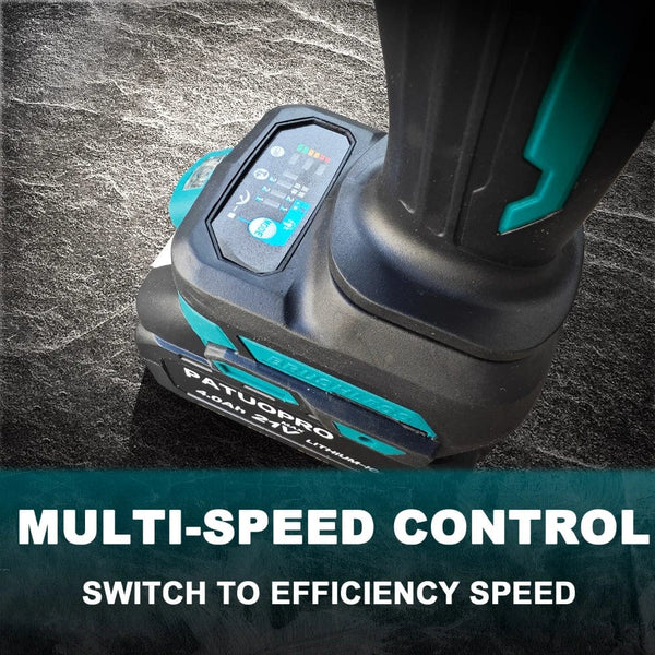 Planet Gates 21V Brushless Electric Impact Wrench 2000N.m Max Rechargable Wrench Handheld Power Tool for Makita 18v Battery(No Battery)