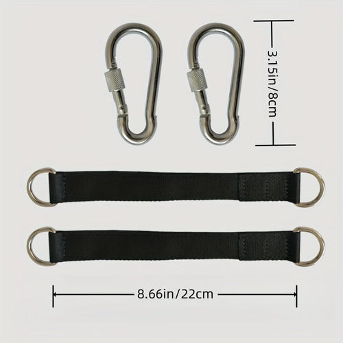 Planet Gates 22.0 Cm Connecting Strap*2+hook*2 1pc Tree Swing Sling Set Heavy Duty Camping Hammock Sling With Safety Latch And Carrying Bag Suitable For All Swing Types Outdoor Sling