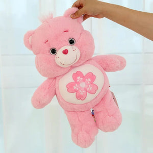 Planet Gates 22/33/45cm Care Bears Kawaii Plush Toys Pink Sakura Bear Lovely Cartoon Bear Soft Stuffed Dolls Girls Boys Cute Toys Gift