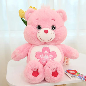 Planet Gates 22/33/45cm Care Bears Kawaii Plush Toys Pink Sakura Bear Lovely Cartoon Bear Soft Stuffed Dolls Girls Boys Cute Toys Gift