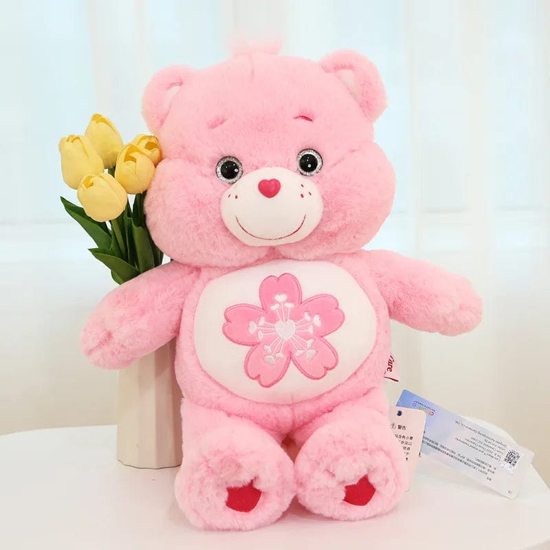 Planet Gates 22/33/45cm Care Bears Kawaii Plush Toys Pink Sakura Bear Lovely Cartoon Bear Soft Stuffed Dolls Girls Boys Cute Toys Gift